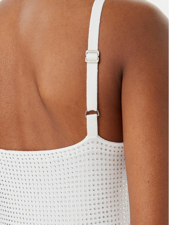 Guess Guess Плетена рокля W5GK45 Z3MN2 Бял Regular Fit