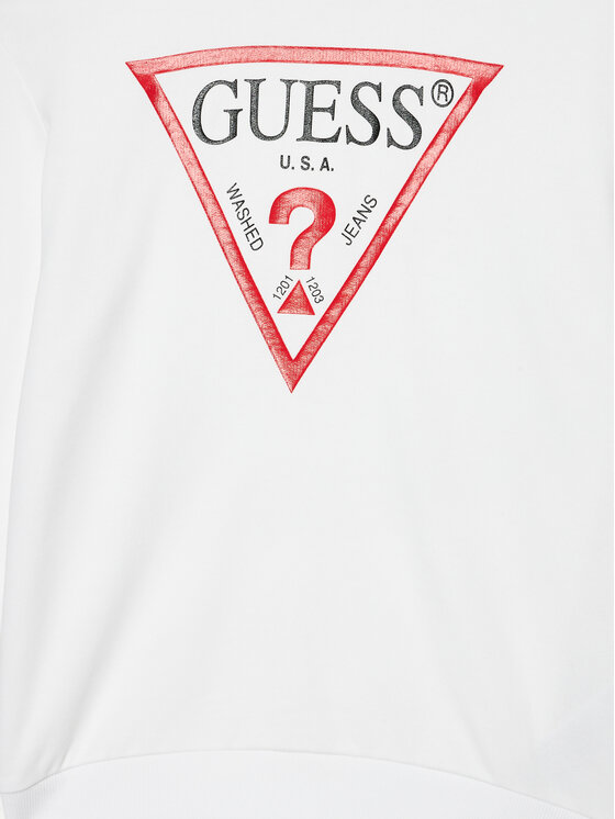 Guess Guess Majica dugih rukava L73Q09 KAUG0 Bijela Regular Fit