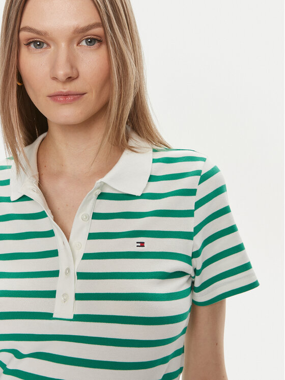 Tommy Hilfiger Tommy Hilfiger Polo 1985 WW0WW39530 Zielony Slim Fit