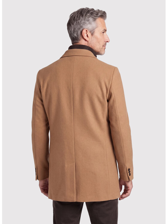 Pako Lorente Pako Lorente Płaszcz wełniany P26WF-7X-016 Beżowy Straight Fit
