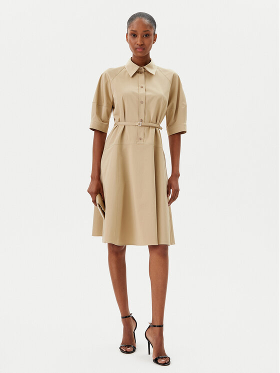BOSS BOSS Hemdkleid 50537388 Beige Regular Fit