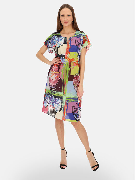 L’AF L’AF Sukienka letnia Eliza Kolorowy Regular Fit