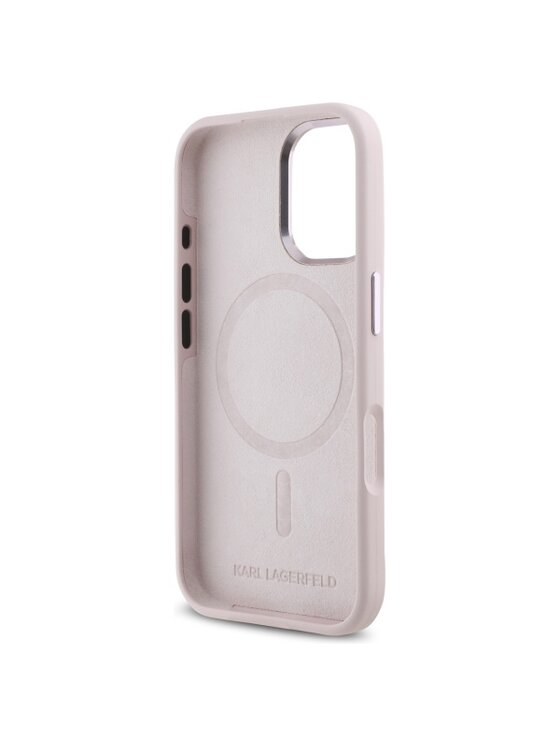 KARL LAGERFELD KARL LAGERFELD Etui na telefon Silicone Shadow Metal Initial Różowy