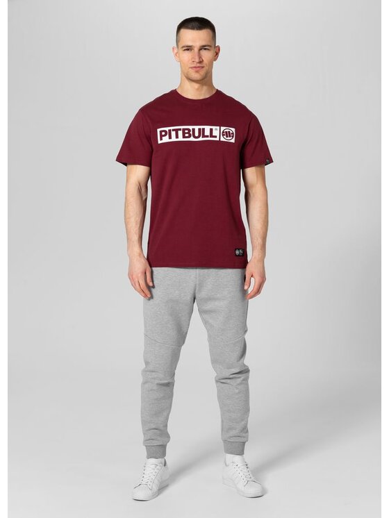 PITBULL PITBULL T-Shirt HILLTOP Bordowy Regular Fit
