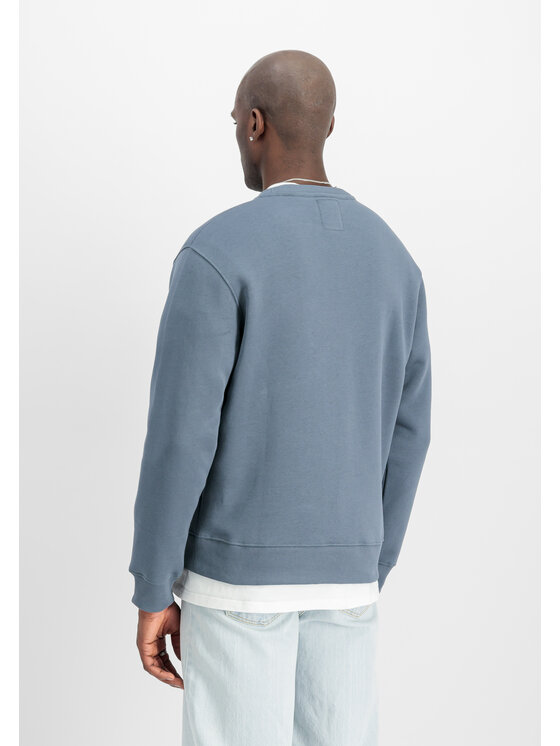 Alpha Industries Alpha Industries Bluza Basic Small Logo Sweatshirt Błękitny Regular Fit