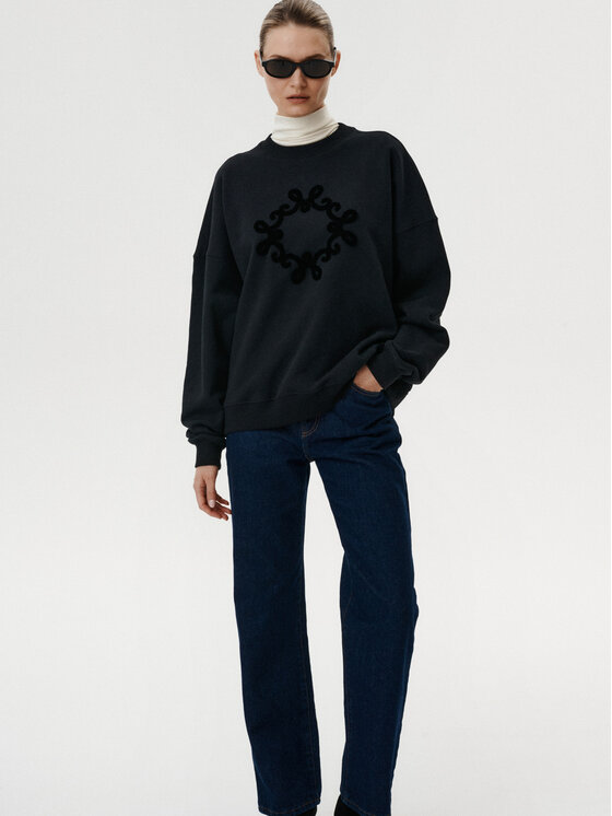 MARI PRETI MARI PRETI Felpa Onera Nero Oversize