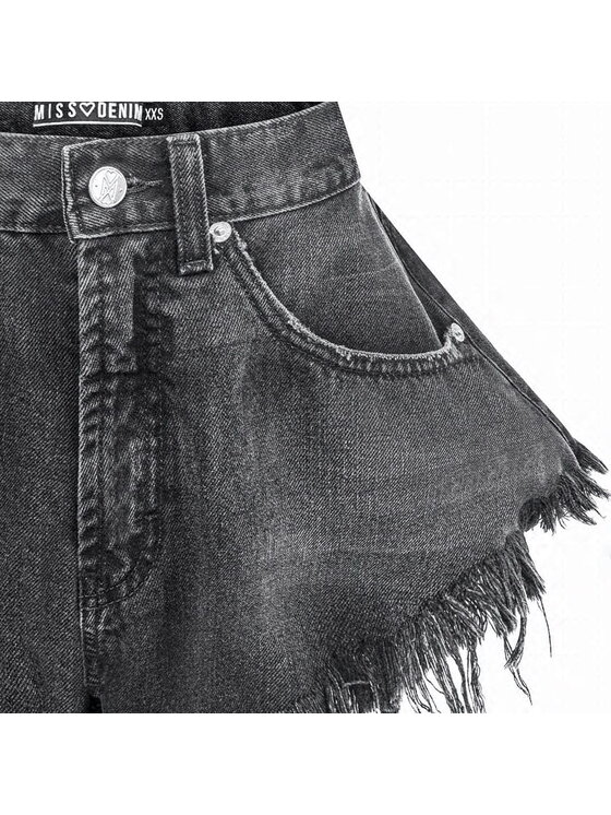 MissDenim MissDenim Džínsové šortky Skorts Čierna Regular Fit