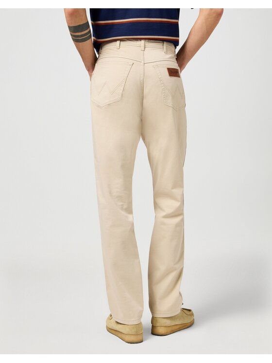 Wrangler Wrangler Spodnie materiałowe TEXAS SLIM Beżowy Slim Fit