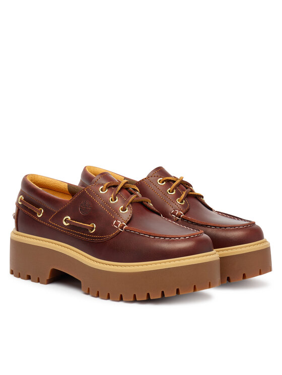 Timberland Timberland лоуфъри с дебела подметка Stone Street Boat TB0A2QDMD571 Кафяв