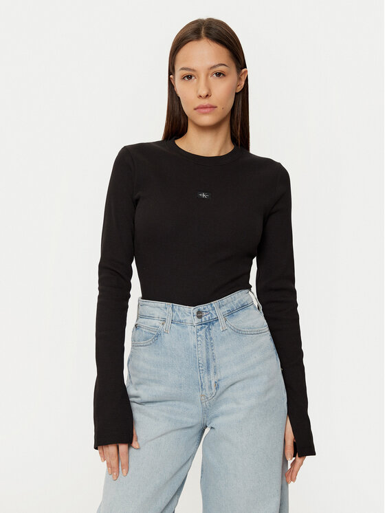 Calvin Klein Jeans Calvin Klein Jeans Blūze J20J224760 Melns Slim Fit
