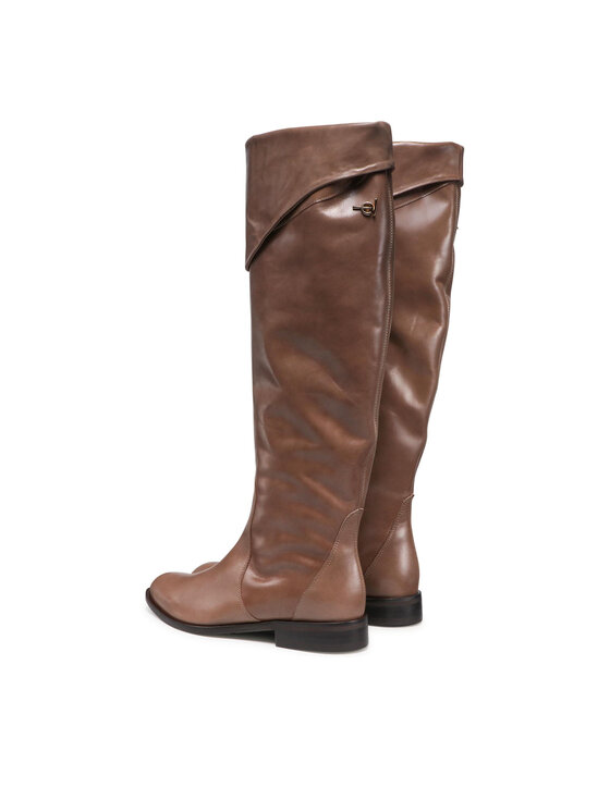 Stivali sopra il ginocchio EL-02-04-000478 Beige