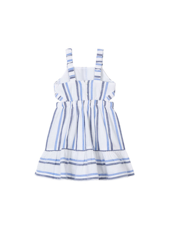 Mayoral Mayoral Poletna obleka 3965 Bela Regular Fit