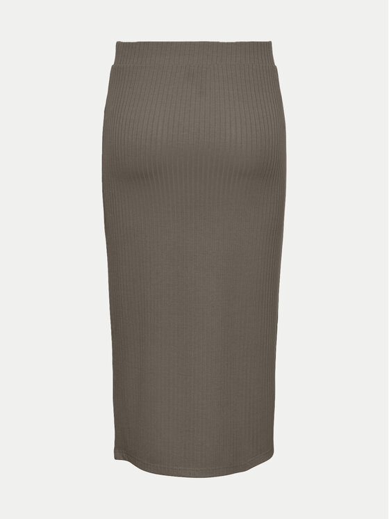 Pieces Pieces Suknja olovka 17101527 Smeđa Slim Fit