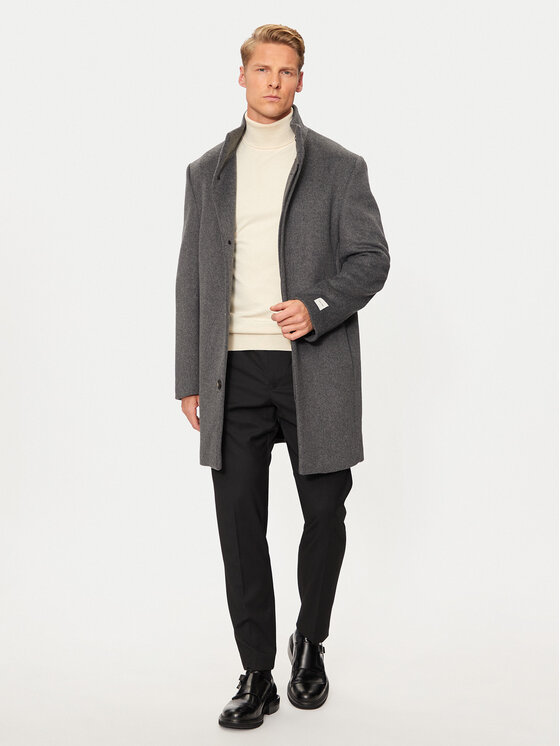 Calvin Klein Calvin Klein Cappotto di lana K10K113665 Grigio Slim Fit