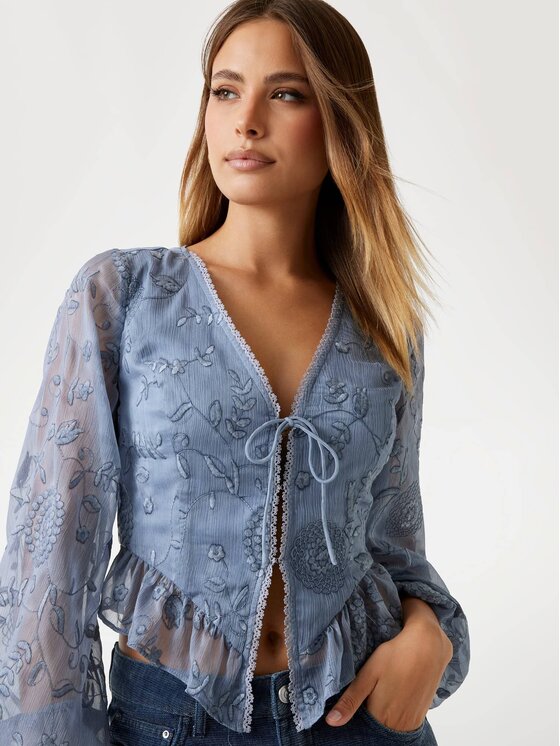 Guess Guess Top 177727 Niebieski Classic Fit