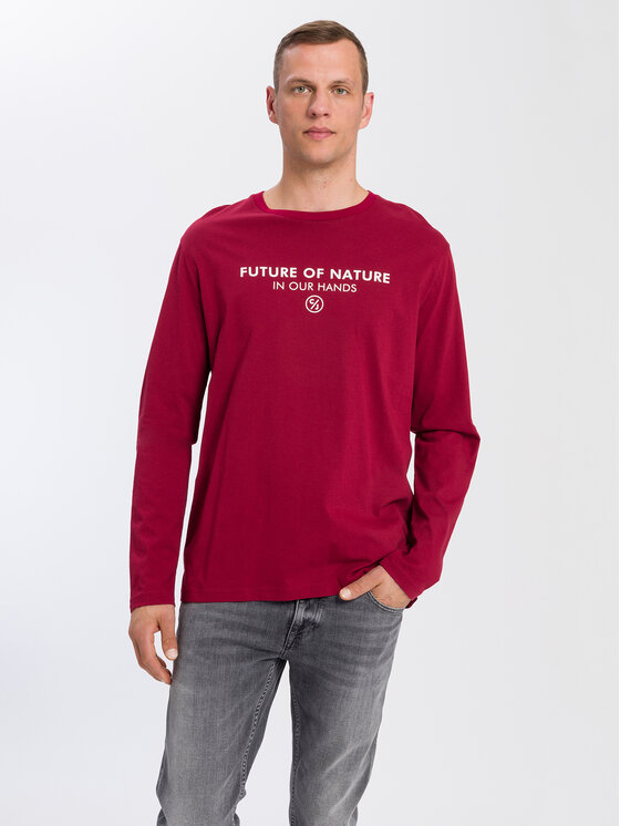 Longsleeve, rozmiar XXL, Bordowy, 15883-407