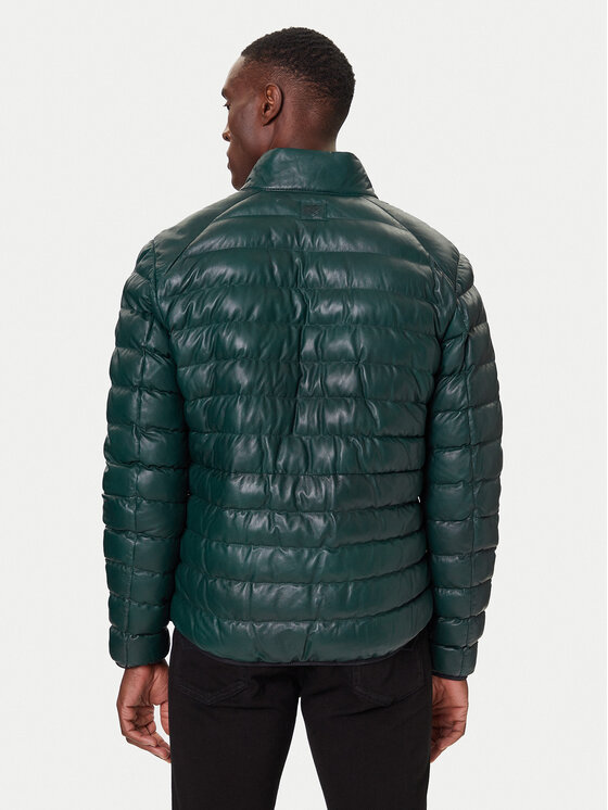 Milestone Milestone Geacă de piele MSHendrik 531040 60710 Verde Regular Fit