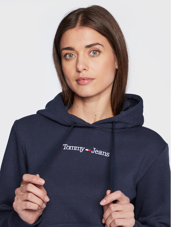Tommy Jeans Tommy Jeans Bluza Serif Linear DW0DW14362 Granatowy Regular Fit