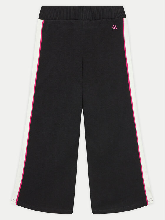 United Colors Of Benetton United Colors Of Benetton Donji dio trenerke 330SCF05B Crna Wide Leg