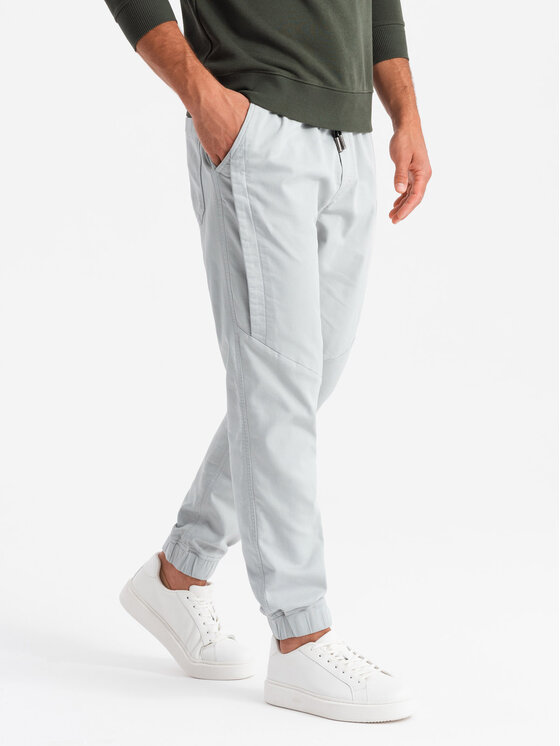 Ombre Ombre Joggery OM-PAJO-0202 Szary Regular Fit
