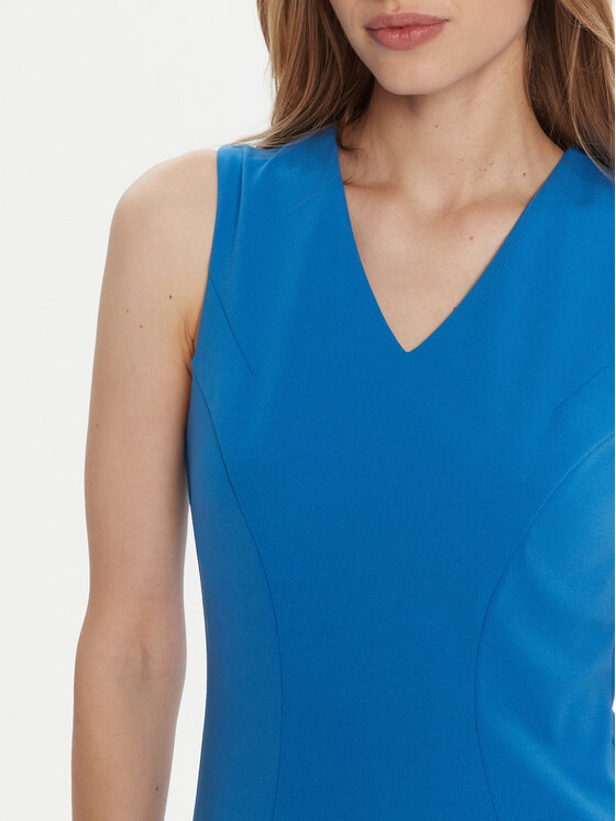 Calvin Klein Calvin Klein Cocktail obleka LV044C063G Modra Slim Fit