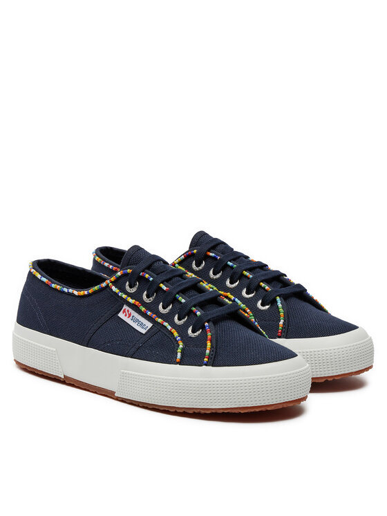 Superga Sneakers aus Stoff Multicolor Beads 2750 S31352W Dunkelblau Modivo
