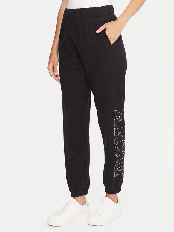 DKNY Sport DKNY Sport Teplákové kalhoty DP5P3737 Černá Regular Fit
