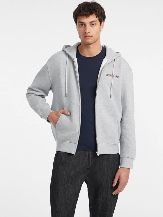 Guess Jeans Guess Jeans Sweter 165589 Szary Classic Fit
