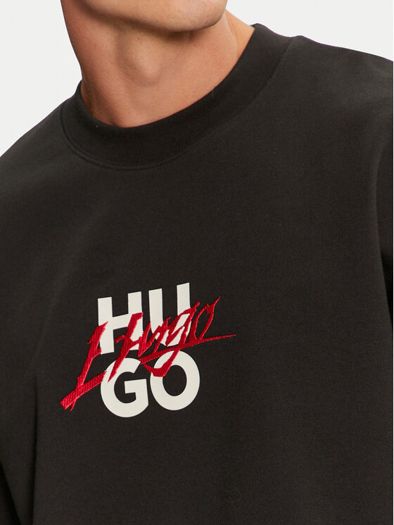 HUGO Hugo Majica dugih rukava Dlongny 50521081 Crna Relaxed Fit