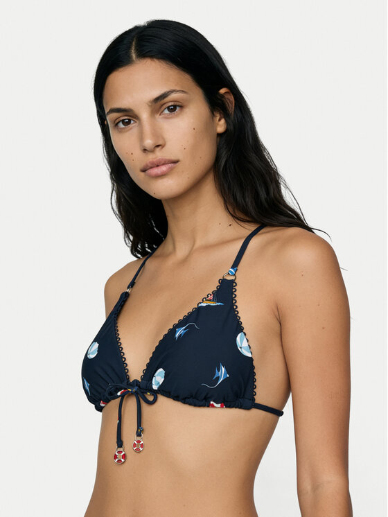 Seafolly Seafolly Bikini pezzo sopra Beach Club 31474-303 Blu scuro