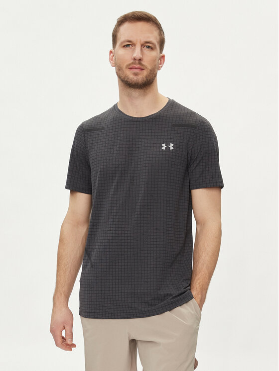 Under Armour Under Armour Techniniai marškinėliai Ua Seamless Grid Ss 1376921-025 Pilka Fitted Fit