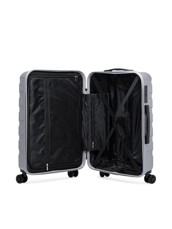 GINO ROSSI Gino Rossi Μεσαία Βαλίτσα GIN-M-003-05-SILVER Ασημί