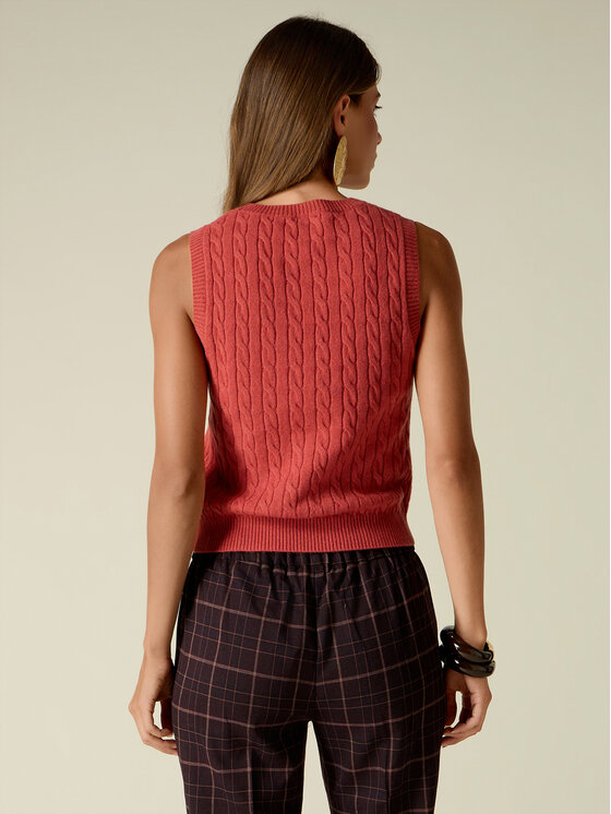 Oltre Oltre Sweter M335J005589N016 Pomarańczowy Regular Fit
