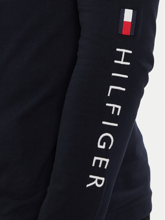 Tommy Hilfiger Tommy Hilfiger S dlouhým rukávem Logo MW0MW09096 Tmavomodrá Regular Fit