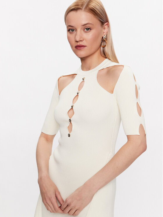 PINKO Pinko Trikotažinė suknelė 101227 A0TU Balta Regular Fit