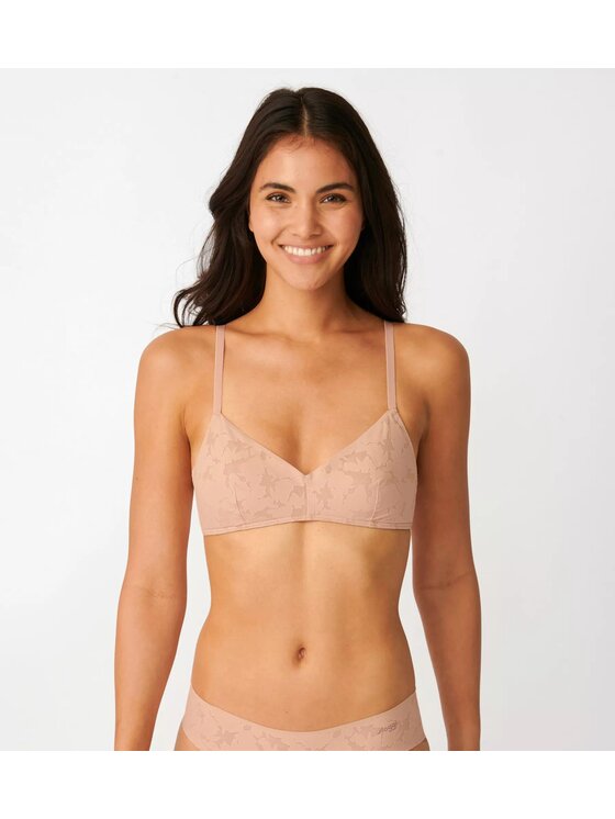 Triumph Triumph Biustonosz sloggi ZERO Lace 2.0 Bralette Beżowy
