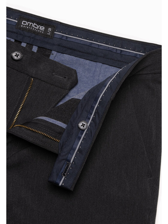 Ombre Ombre Chino kalhoty OM-PACP-0191 Šedá Regular Fit