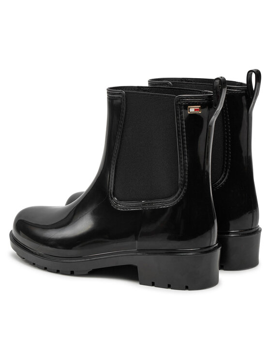Tommy Hilfiger Tommy Hilfiger Kalossid Flag Rainboot FW0FW08213 Must