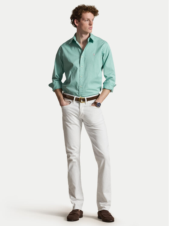 Polo Ralph Lauren Polo Ralph Lauren Πουκάμισο 710B20512008 Πράσινο Custom Fit