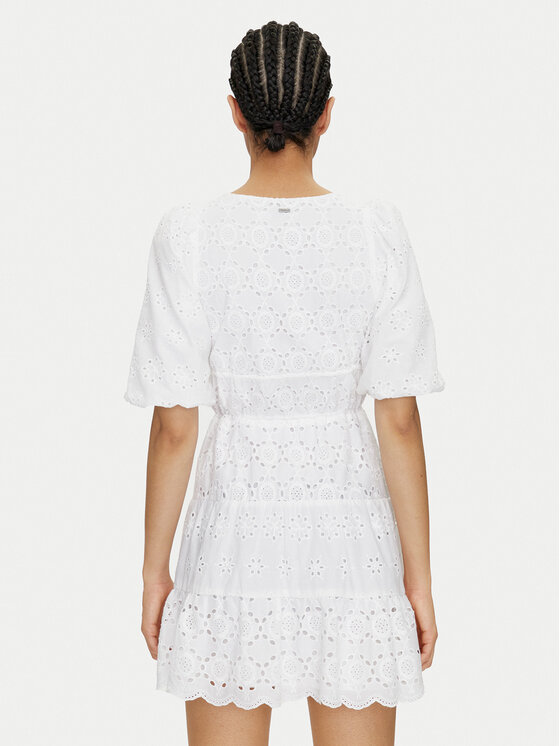 Pepe Jeans Pepe Jeans Ljetna haljina Delia PL953475 Bijela Regular Fit