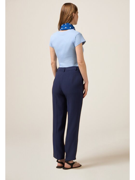 Oltre Oltre Pantaloni di tessuto P027R308632N034 Blu Regular Fit