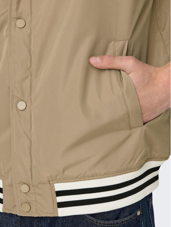 Only & Sons Only & Sons Bomber striukė 22025423 Smėlio Regular Fit