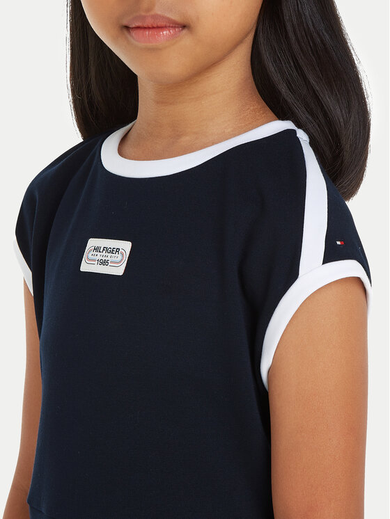 Tommy Hilfiger Tommy Hilfiger Haljina za svaki dan 1985 KG0KG07933 Tamnoplava Regular Fit