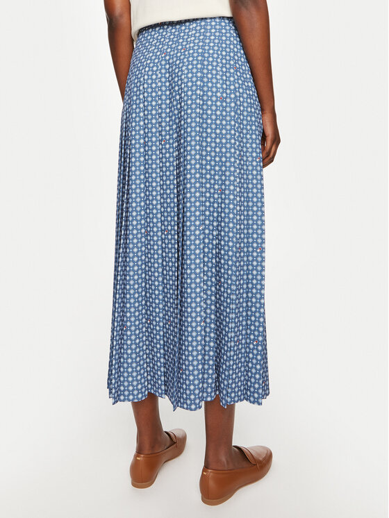 Tommy Hilfiger Tommy Hilfiger Plisirano krilo WW0WW42254 Modra Regular Fit