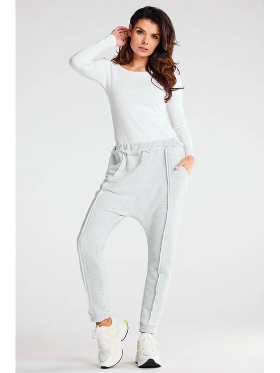 Infinite You Infinite You Dámské kalhoty M274 Šedá Basic Fit
