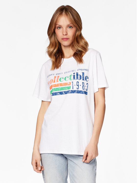 T-shirt Ellie 84280 Bianco Relaxed Fit