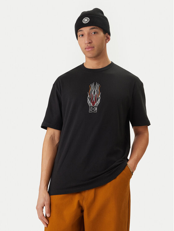 DC Shoes DC Shoes T-Shirt Burn Out EDYZT04356 Černá Regular Fit