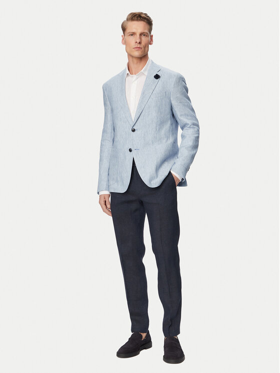 JOOP! JOOP! Sako Hoverest 30102592 Svetlo modrá Slim Fit
