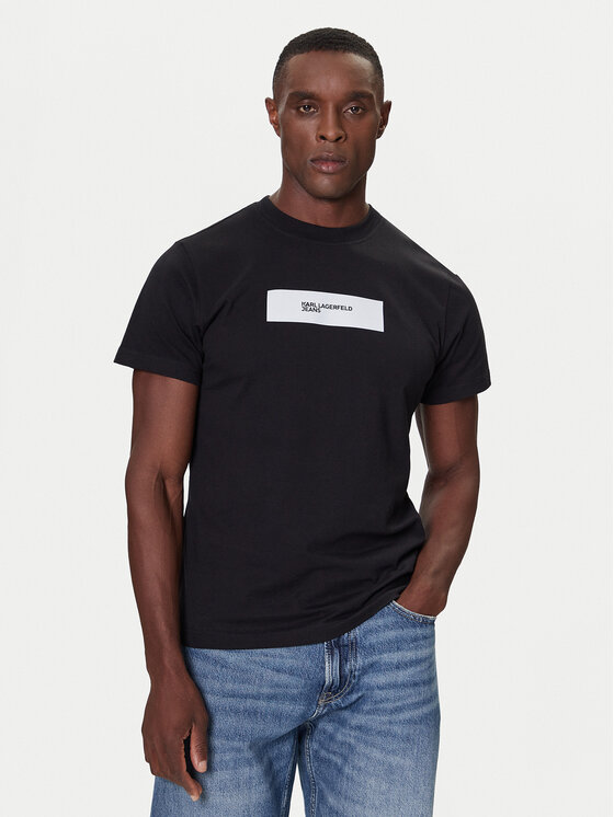 Karl Lagerfeld Jeans Karl Lagerfeld Jeans Marškinėliai A4M17019 Juoda Slim Fit