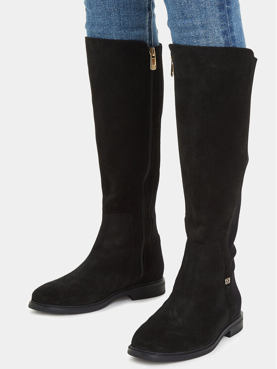 Tommy Hilfiger Tommy Hilfiger Oficerki Tommy Essentials Longboot FW0FW07476 Czarny